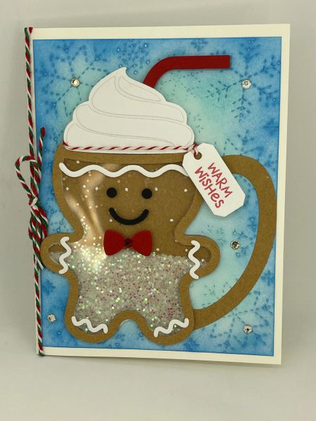 Gingerbread Shaker Card, Happy Holidays, Cute