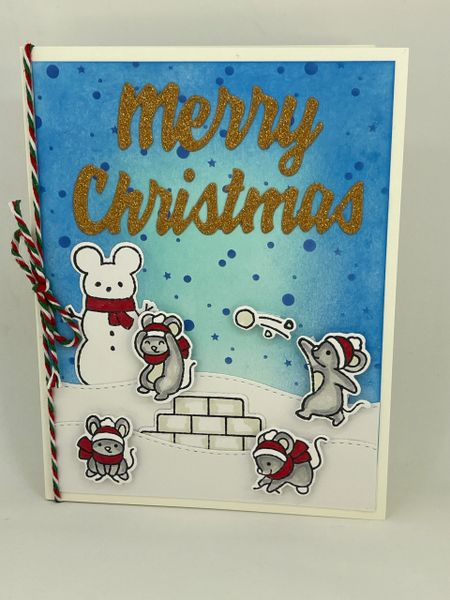 Merry Christmas, Mice, Snowman, Snowfall, Funny