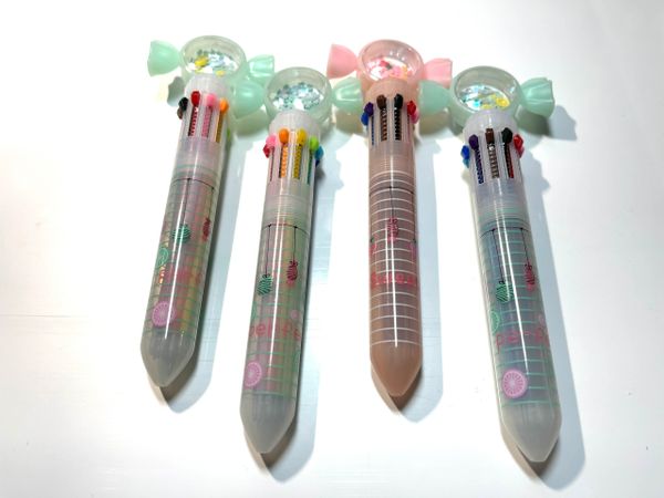 Cute 10 in 1 pen, Bunny, Cat, Candy, Gift, Reward,