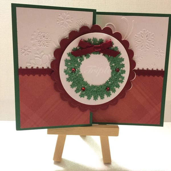 Wreath, Christmas, Fold Card