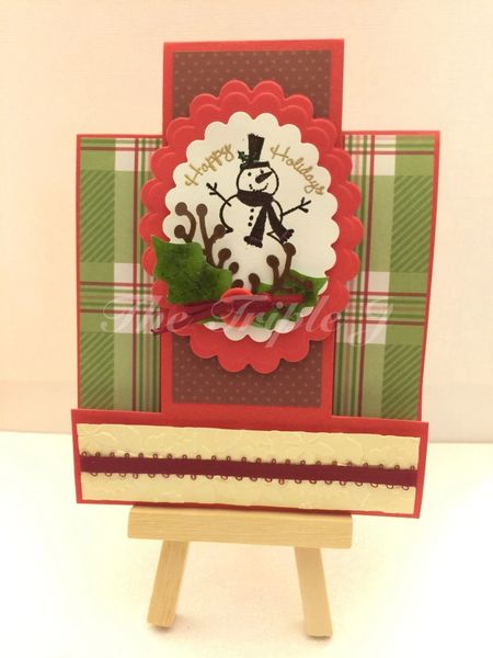 Happy Holidays, Step Fold Card