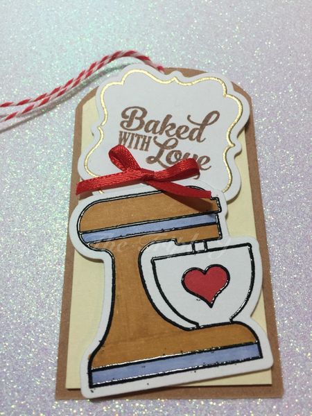 Lot of 12 Gift Tags, Baked with love