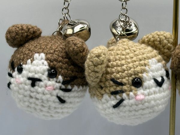 Crochet Cat Keychain, Cute Keychain, Handmade Keychain