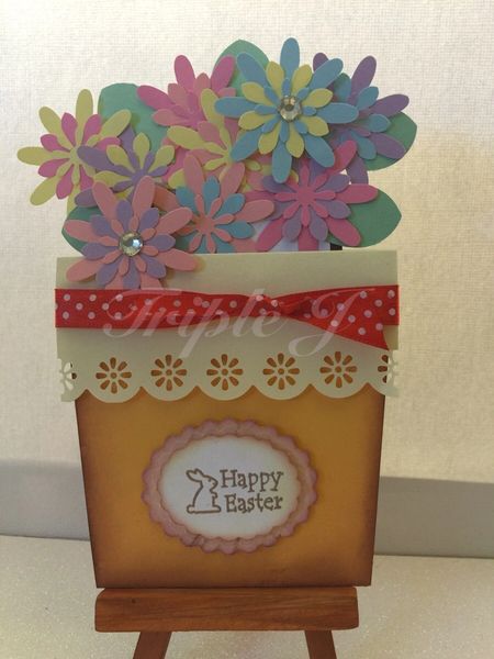 Happy Easter, Flower Pot Card