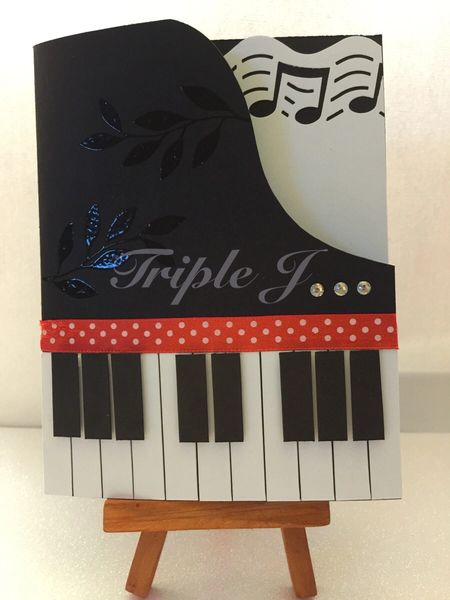 handmade piano birthday card