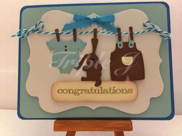 Baby Shower, Congratulation, Boy, Blue