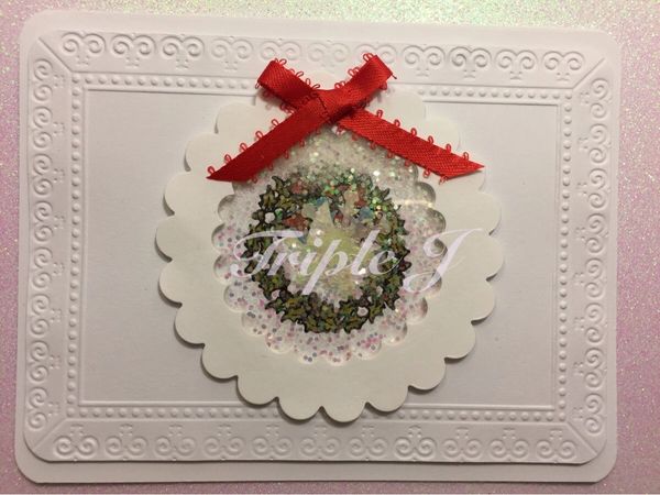 White, Christmas Card, Shaker Card