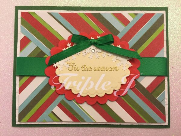 Tis The Season, Christmas, Strip Quilting Card