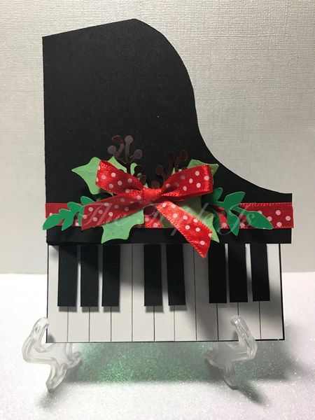 handmade piano birthday card