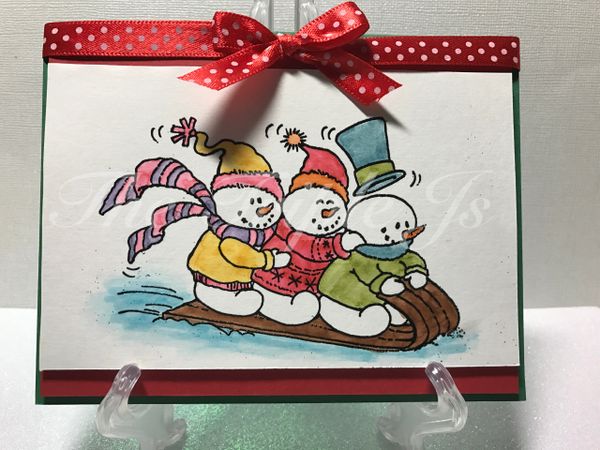 Snowy Sled, Wishing you a very Christmas