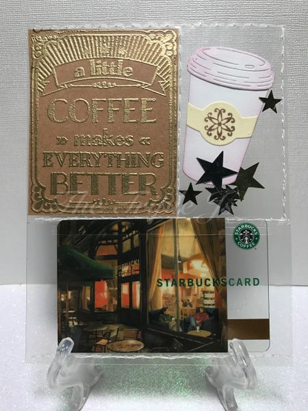 Coffee, Gift Card Holder, Clear Card