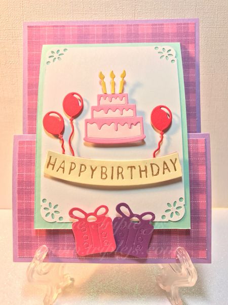 Birthday Cake, Balloon, Banner, Gift Card Holder