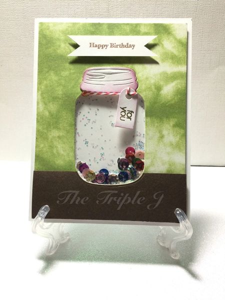 Happy Birthday, Mason Jar, Shaker Card