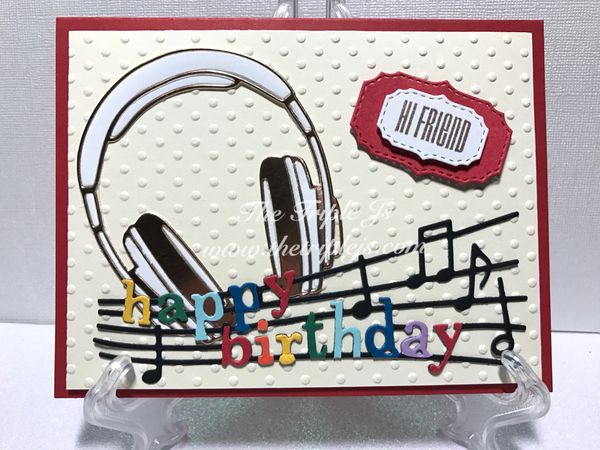 Headphone, Hi Friend, Note, Happy Birthday
