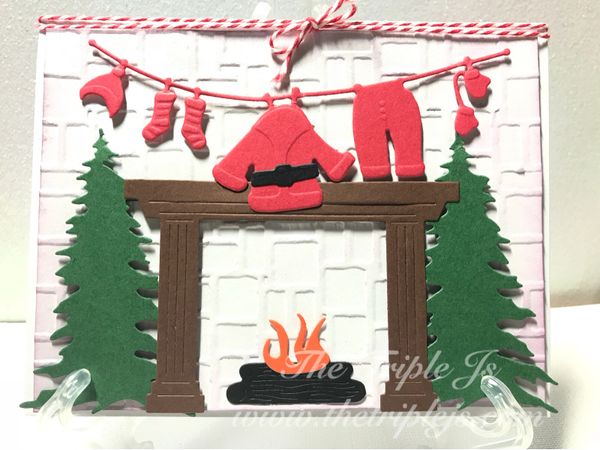 Fireplace, Banner, Christmas Trees