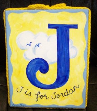 "J is for" PAINTING BY TIRK-8"x10"-PERSONALIZED ORIGINAL