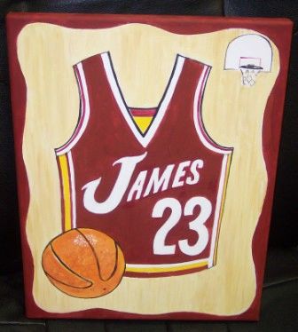 BASKETBALL PAINTING BY TIRK-11"X14" - PERSONALIZED ORIGINAL