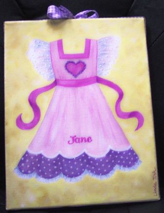 ORIGINAL PINAFORE PAINTING BY TIRK-11"X14" - PERSONALIZED