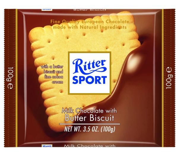 Ritter Sport Milk Chocolate With Butter Biscuit