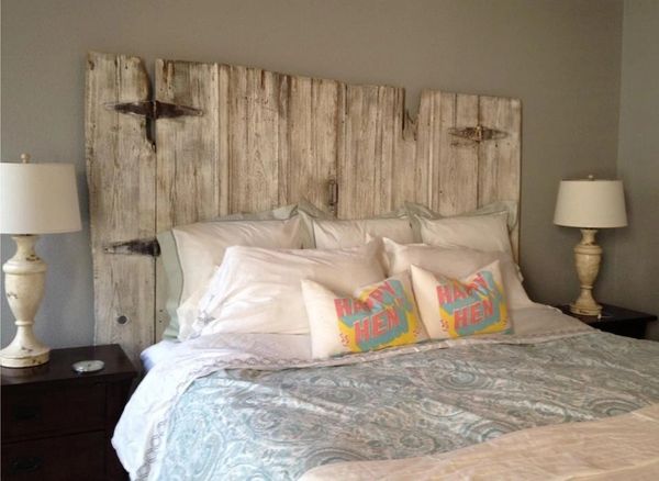 Vintage Barn Wood Headboard Without Legs