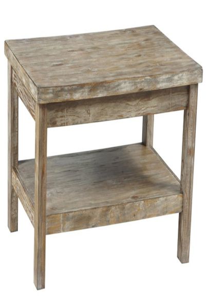 Distressed and aged looking end table.