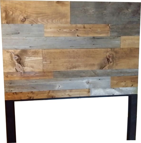 Authentic Barn Wood and Plank Wood Headboard