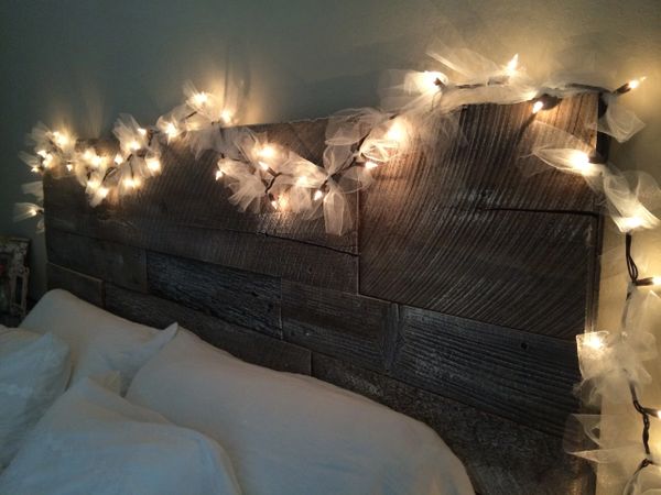 Authentic Vintage Barn Wood Headboard With Legs