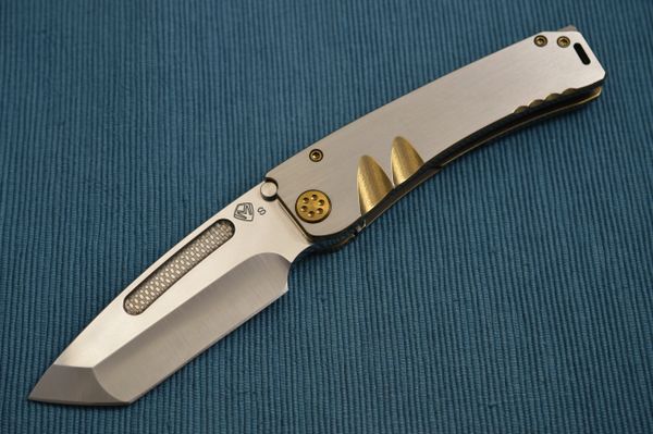 Medford MARAUDER Polished Blade, Bronze Anodized Frame-Lock Folding Knife (SOLD)