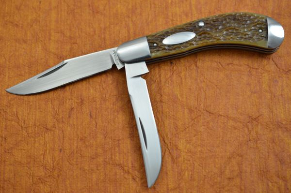 Luke Swenson 2-Blade Saddlehorn Trapper, Slip-Joint Folding Knife (SOLD)