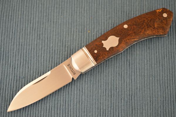 Jason Ritchie Mini Dino Vintage Rag Micarta Slip-Joint Folding Knife (SOLD)