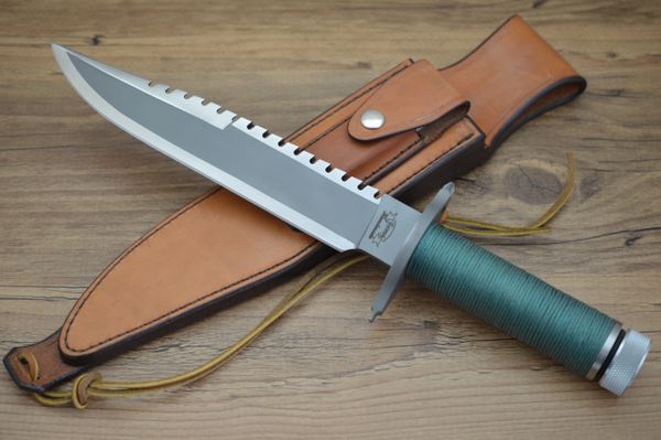 Lamont Coombs, Jr. Hollow Handle Survival Knife + Leather Sheath (SOLD)