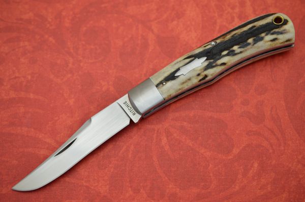 Jason Ritchie Medium Tony Bose Stag Backpocket Slip-Joint Folding Knife (SOLD)