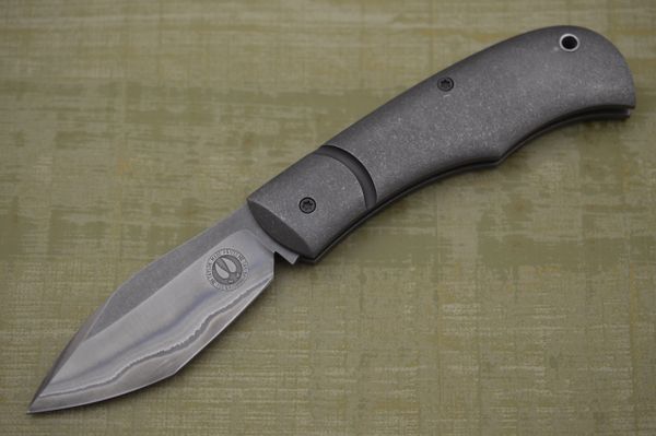Chris Taylor Titanium Nessmuk, San Mai Blade, Slip-Joint Folding Knife (SOLD)