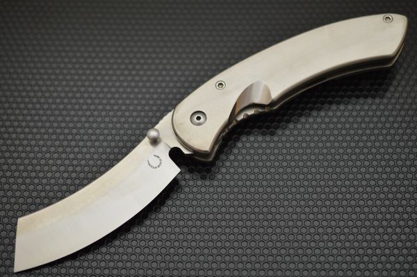 Red Horse Knife Works Custom Frame-Lock HELL RAZOR, Full Titanium Frame (SOLD)