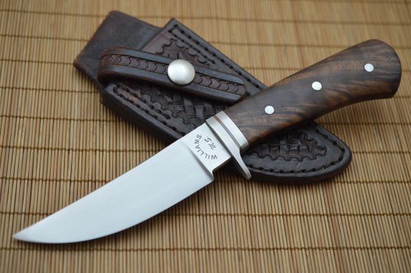 Mike Williams, M.S. Hunting Knife, Rowe Leather Sheath (SOLD)