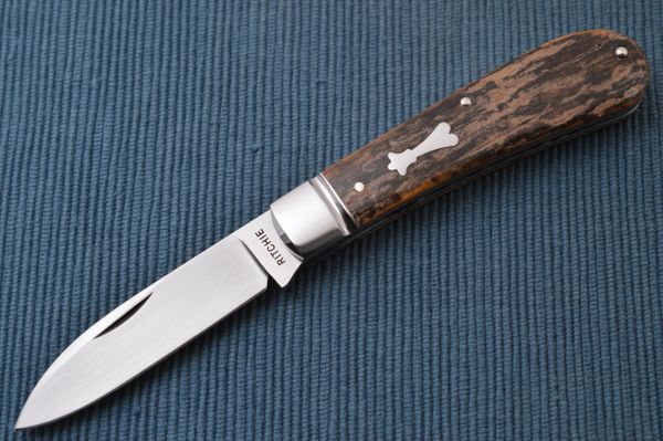 Jason Ritchie Fossil Mammoth Tony Bose Zulu Spear Slip-Joint Folding Knife (SOLD)