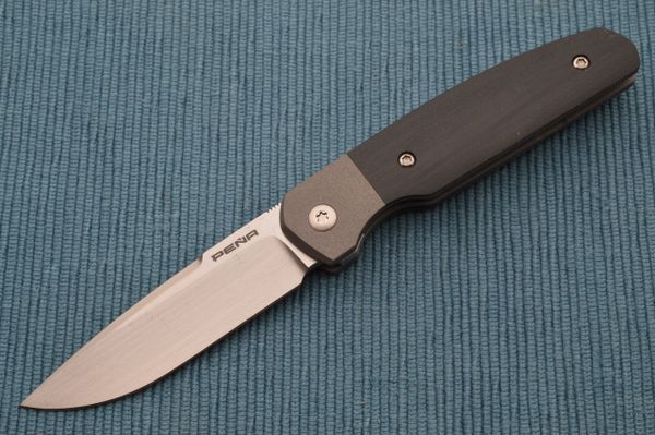Enrique Peña Custom Caballero Bolster-Lock Front Flipper Folding Knife (SOLD)