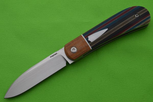 Enrique Peña Custom "Mexican Blanket" Zulu Liner-Lock Front Flipper Folding Knife (SOLD)
