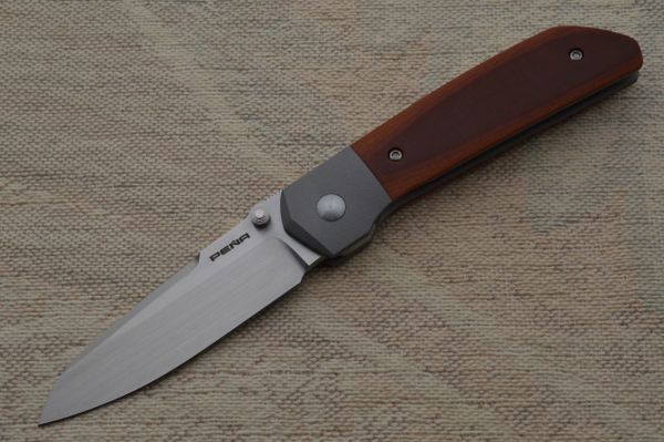 Enrique Peña Custom Front Flipper MULA Bolster-Lock Folding Knife