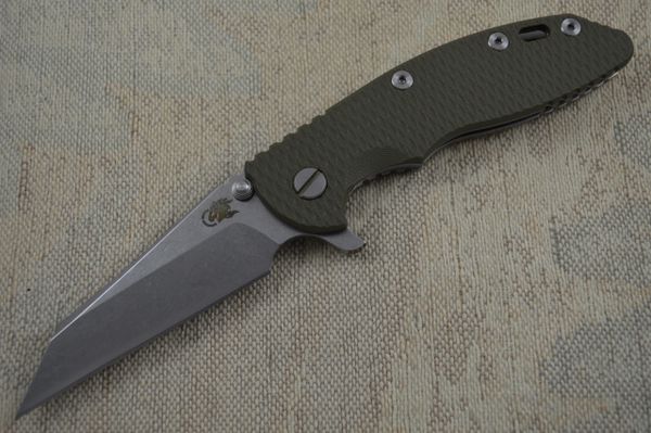 Rick Hinderer XM-18 3.5" Wharncliffe Flipper Folding Knife, OD Green (SOLD)