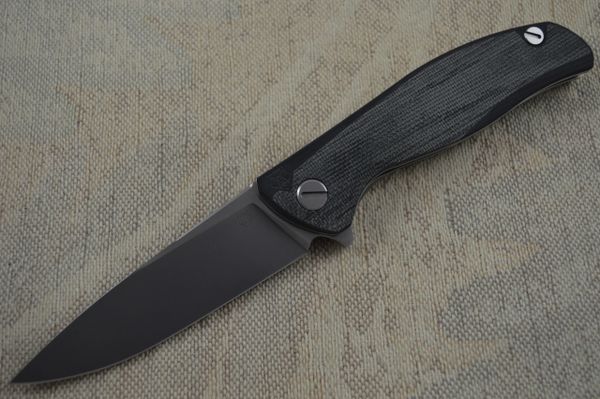 Shirogorov Custom Division Model F3, Micarta Liner-Lock SRRBS Flipper, 2015 Blade Show Lottery - No. 223 (SOLD)