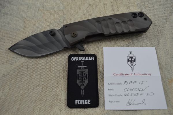 Crusader Forge FIFP, "Fear Is For Prey" Tactical Frame-Lock Flipper Folding Knife (SOLD)