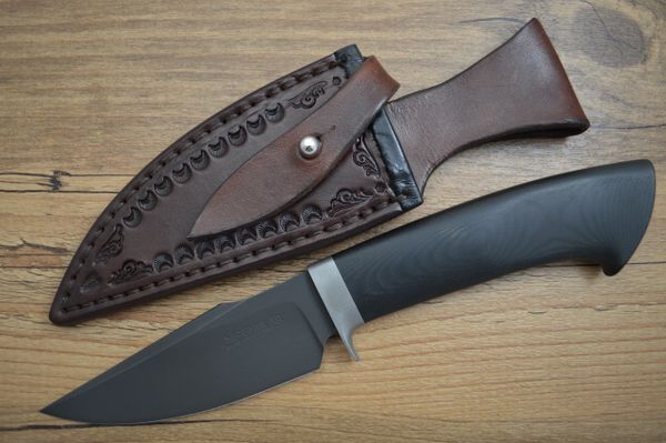 E. Scott McGhee J.S. "EZ RIDER" Tactical Fixed Blade, Leather Sheath (SOLD)