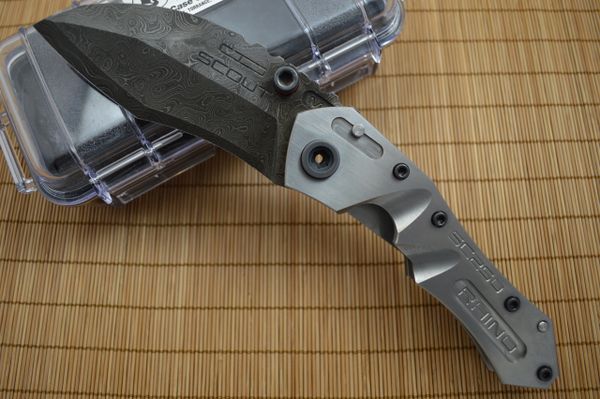 Dwaine Carrillo M6 Scout, Double Titanium Frame, Damascus Blade (SOLD)