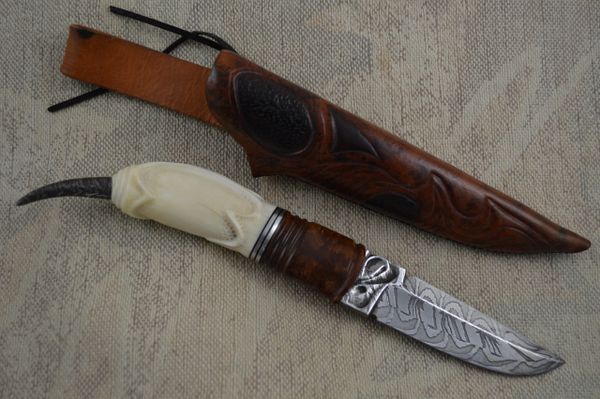 André Andersson "Stinger" Fixed Blade Carved Handle (SOLD)