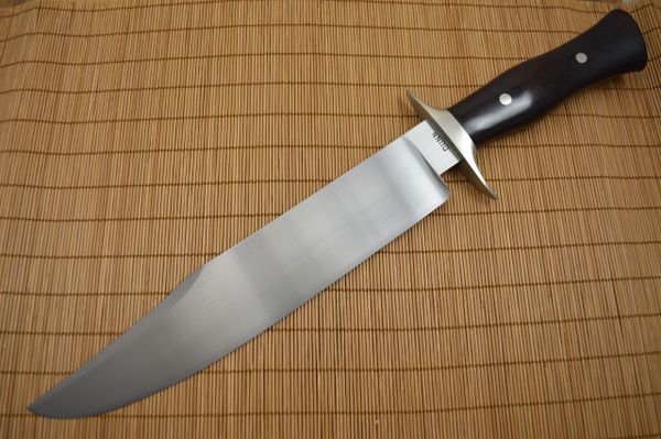 Steve Dunn, M.S. Large Bowie Knife, 52100 Steel, Ironwood (SOLD)