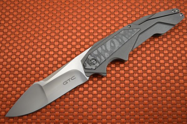 GTC Gustavo Cecchini Plasma H/C (Hidden Clip), Stainless Damascus Inlay (SOLD)