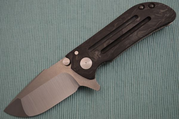 Direware M8 Flipper, Ti Frame, Marble Carbon Fiber, Moku-Ti Clip (SOLD)