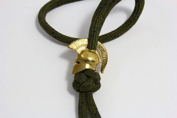 G.H.K. SPARTAN HELMET Bronze Lanyard Bead, Zipper Pull, Paracord FOB (SOLD OUT)