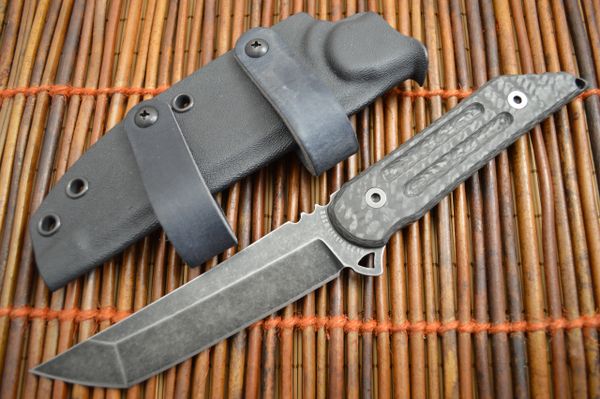 Jake Hoback Kwaiback, Black DLC Fallout Fixed Blade, Carbon Fiber (SOLD)